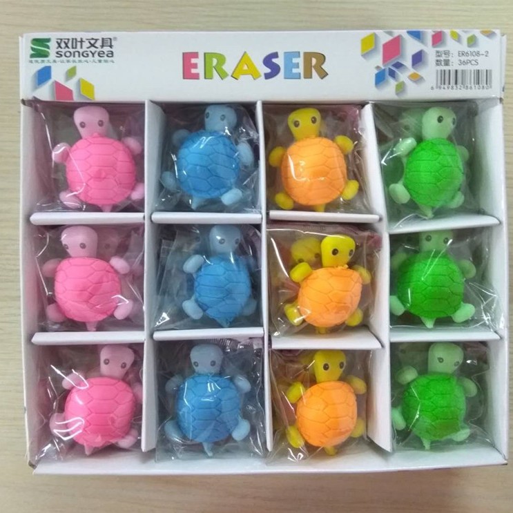 Borrador de dibujos animados divertidos útiles escolares hermosos Papelería de hoja doble premios para estudiantes de escuela primaria caja completa al por mayor jardín de infantes