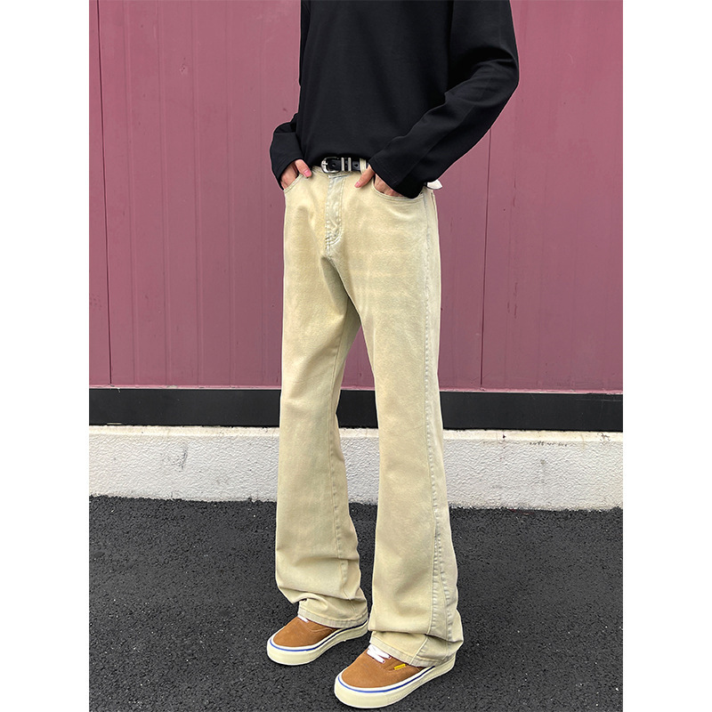 In stock: 2026 Fall New Vintage Washed Men's Flared Jeans N6472-TeP37, Suggested Retail Price 98 In stock: 2026 Fall New Vintage Washed Men's Flared Jeans N6472-TeP37, Suggested Retail Price 98