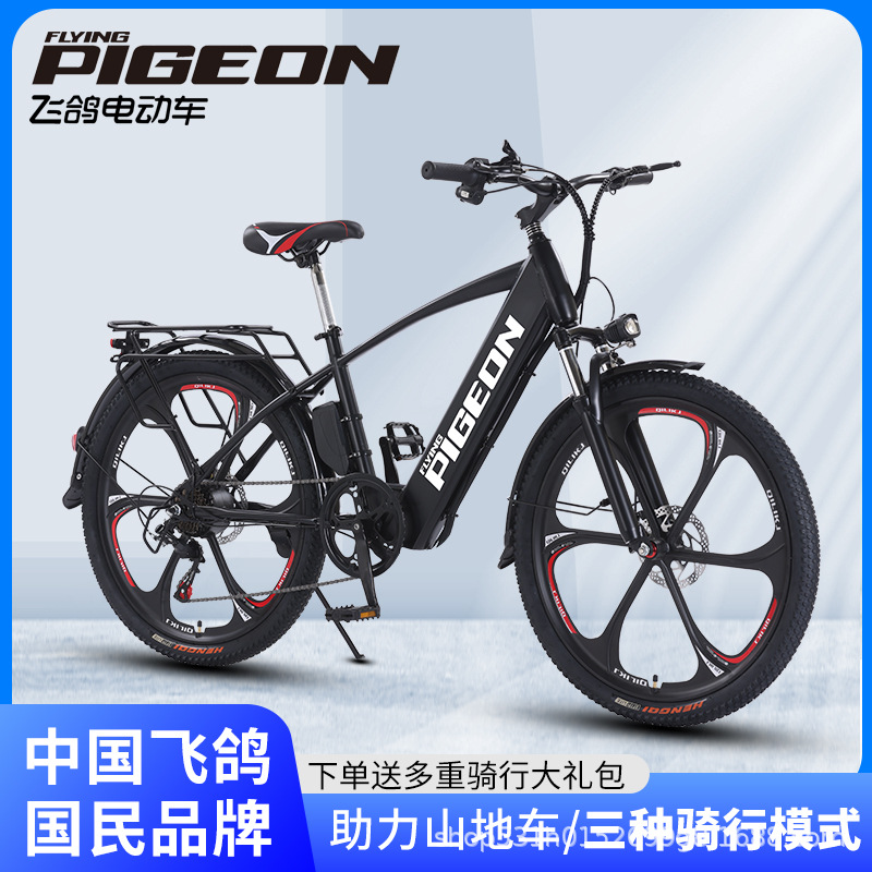 Flying Pigeon Bicicleta de montaña eléctrica Batería de litio de 400W Nuevo estándar nacional para adultos Bicicleta de batería para hombres y mujeres