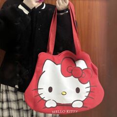 新款单肩手提包高颜值Kitty托特包大容量小众百搭上课通勤包学生