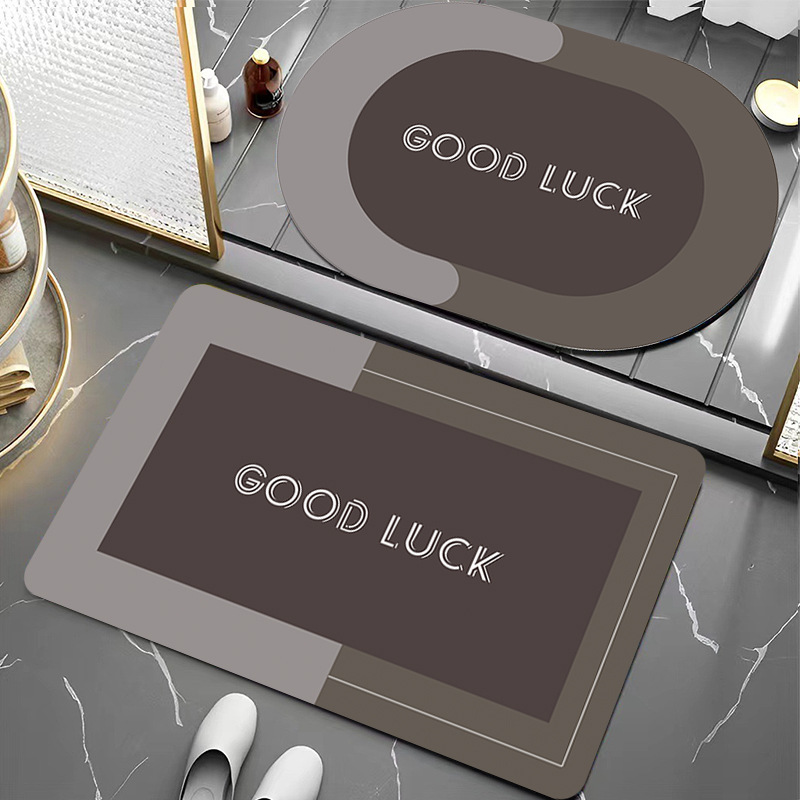 simple esterilla antideslizante de absorción de agua esterilla de suelo de baño esterilla de suelo de baño esterilla de suelo antideslizante de color sólido