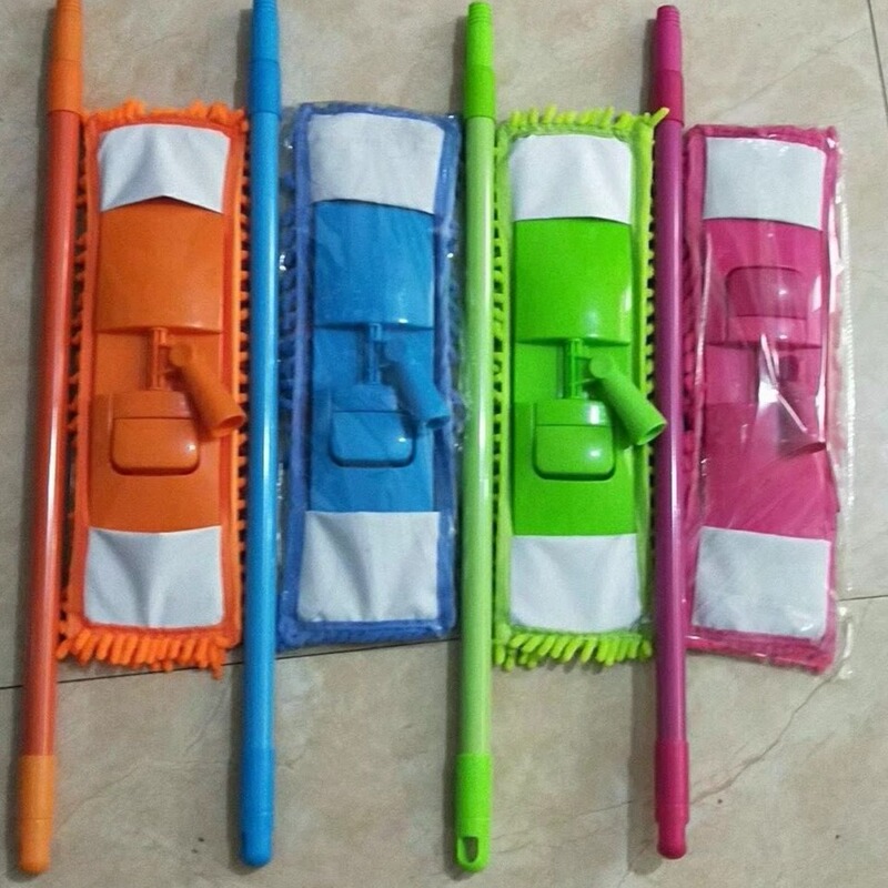 Factory promotion first-hand supply spray plastic rod Sheryl flat mop multi-color mixed Tower hand-free wash lazy people a drag net