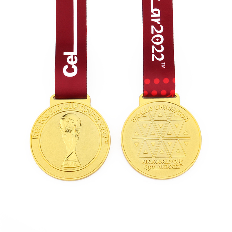 Qatar 2022 World Cup Medal Marathon partido de fútbol Juegos de honor personalizado al por mayor regalos personalizados