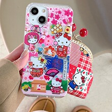 ɫHelloKittyͷmiPhone15ProMaxO14/13/12֙CŮ