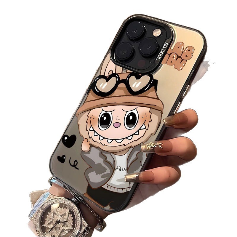 メガネラブブはiPhone17promax、Apple16plus、漫画風15、可愛い14/13のスマホケースに適しています。|undefined