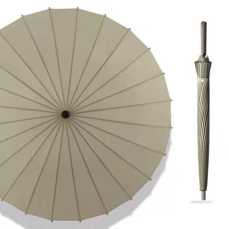 24 Bone straight pole umbrella resistance wind and wind, increase the long -handle umbrella double -man -bending business men and women's anti -strict rainstorm, wholesale