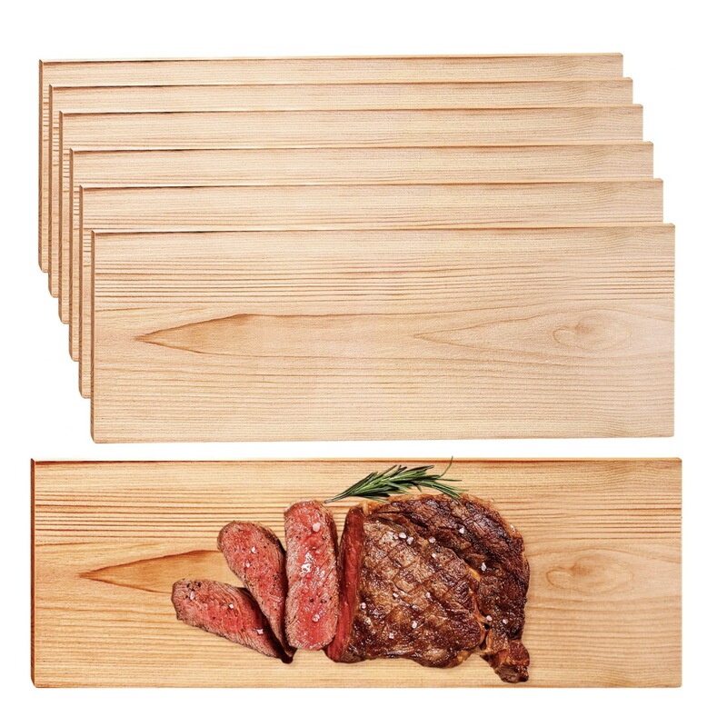 Pine Wood Barbecue Board Restaurant Tabletop Cooked Food Cutting Board Set Solid Wood Double-Sided Cutting Board Pizza Bread Storage Tray