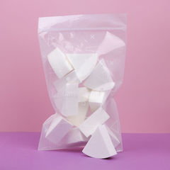 The Mao Teacher's Style Leather-Faced Triangular Fan-Shaped Powder Puff Foundation Liquid Foundation Cream, Fast Makeup Setting, NBR Material