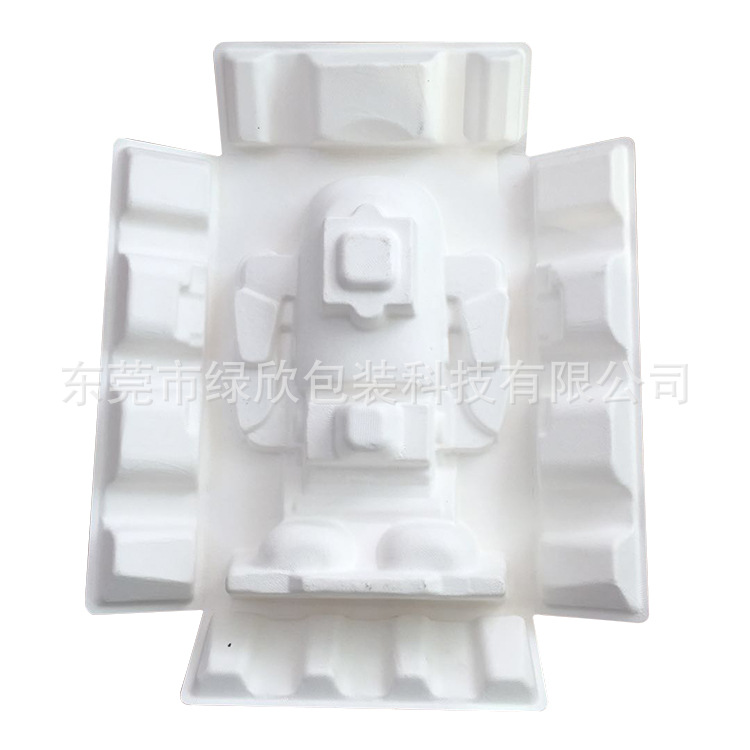 湿压白色机器人纸托-4