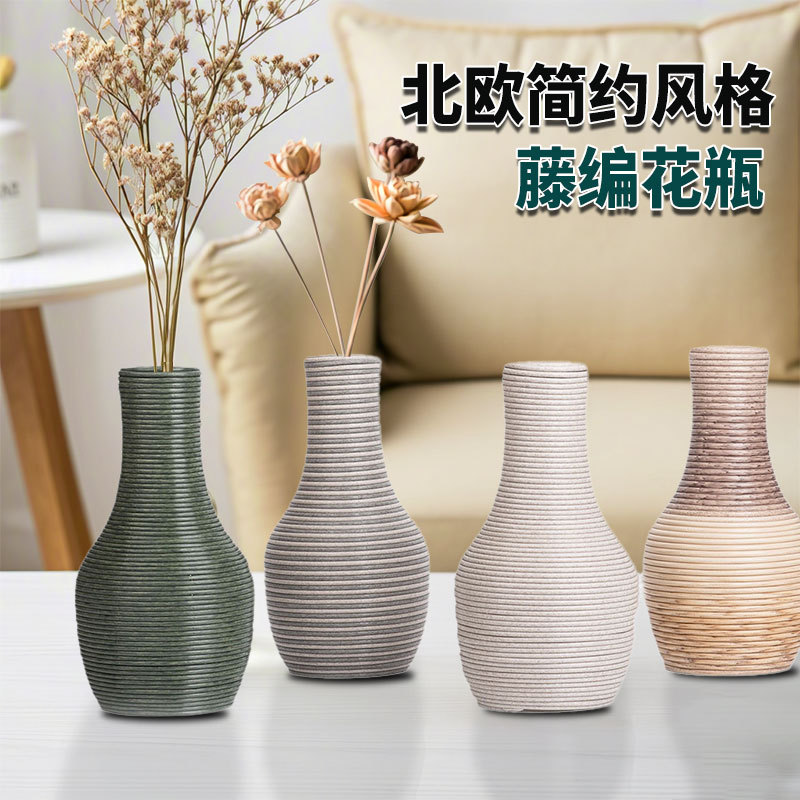 Estilo nórdico minimalista vasija de varilla flor seca decoración ornamentos floral sala de estar ornamentos floral moderna ornamentos creativos para el hogar