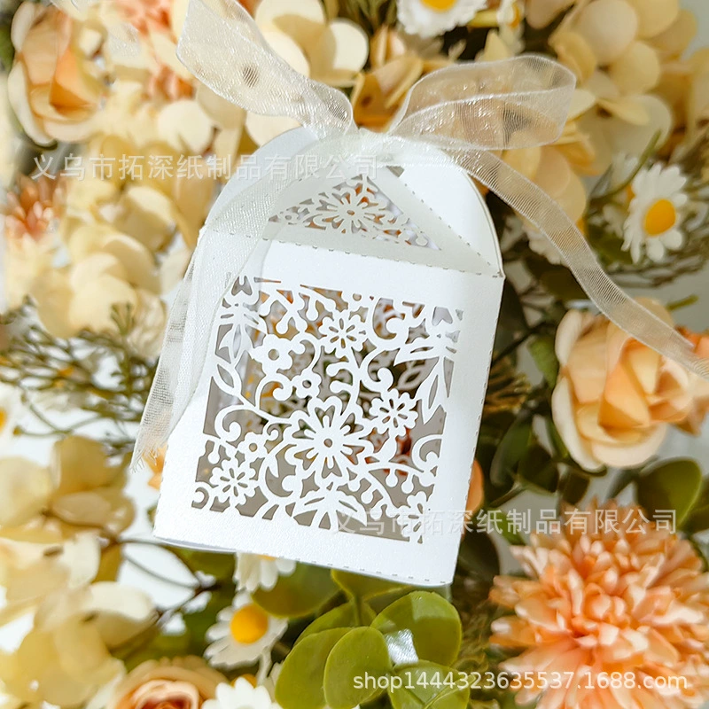 Трансграничная европейская лазерная полая цветочная коробка конфет свадебная вечеринка конфеты день рождения свадебная коробка шоколадная коробка