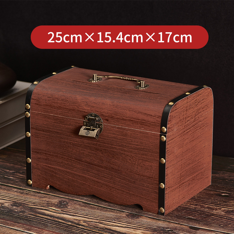 Alcancía de madera maciza para niños con cerradura, solo depósitos, sin retiradas, caja de ahorros de madera, gran capacidad, cofre del tesoro de moda en TikTok, transfronterizo.