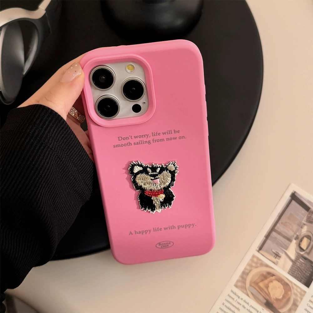 Яблоко, совместимый iPhone 15, чехол для телефона, с вышивкой, iPhone, 15Promax