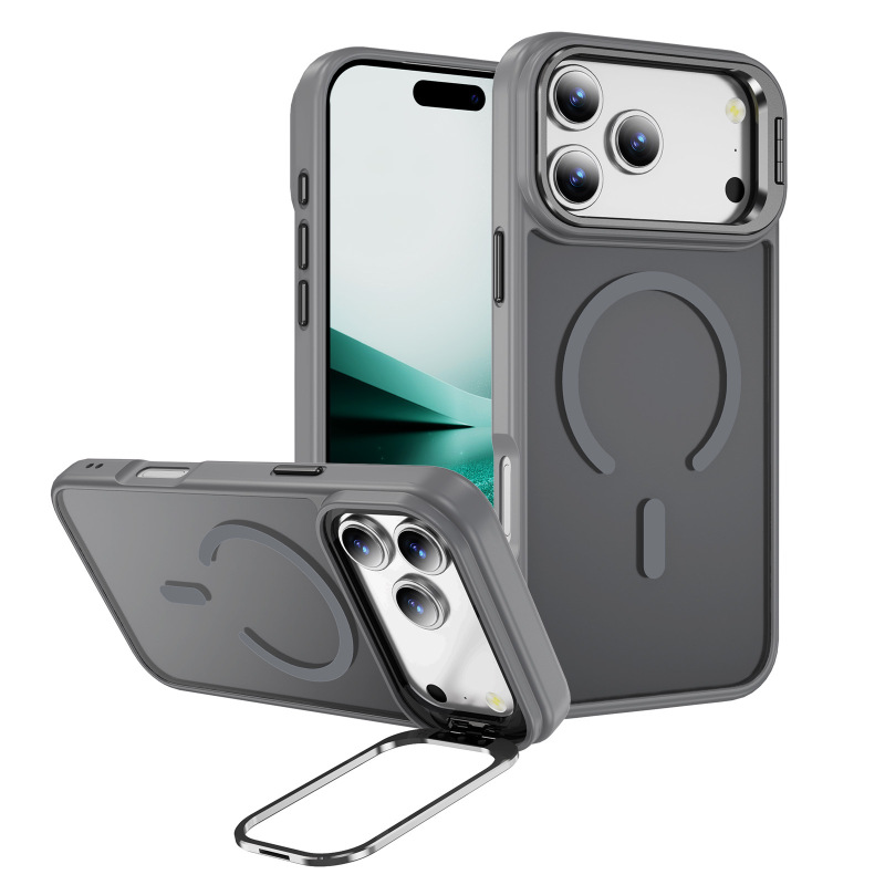 Appleのスマホケースに適しています。軽くて高級感のある肌触り、磁気吸着式の隠しレンズホルダー付きiPhone17pro用スマホケース。|undefined