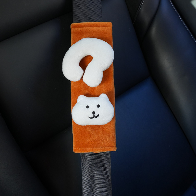 New cute question mark car seatbelt shoulder pad, car decoration, shoulder strap protector, anti-wear and anti-neck strangulation