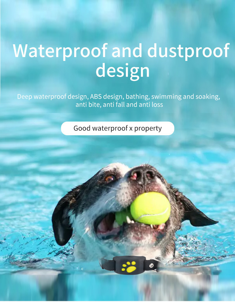 Dog GPS Tracker, Smart Pet Locator, Lightweight Anti-Loss Waterproof Satellite Device