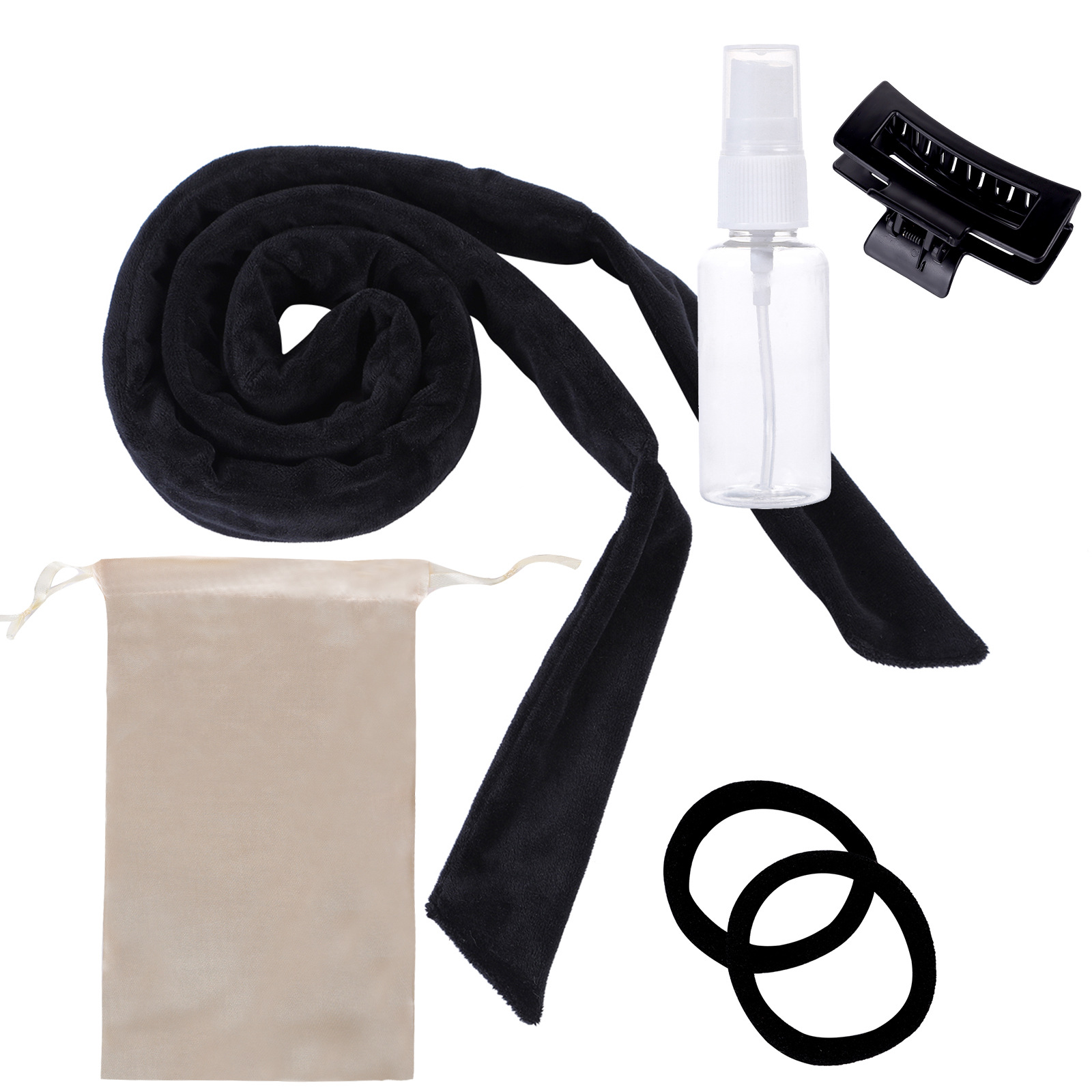 Fabricante Amazon arco rizador de pelo perezoso sueño peluquería onda grande sin calor rizador de pelo diadema