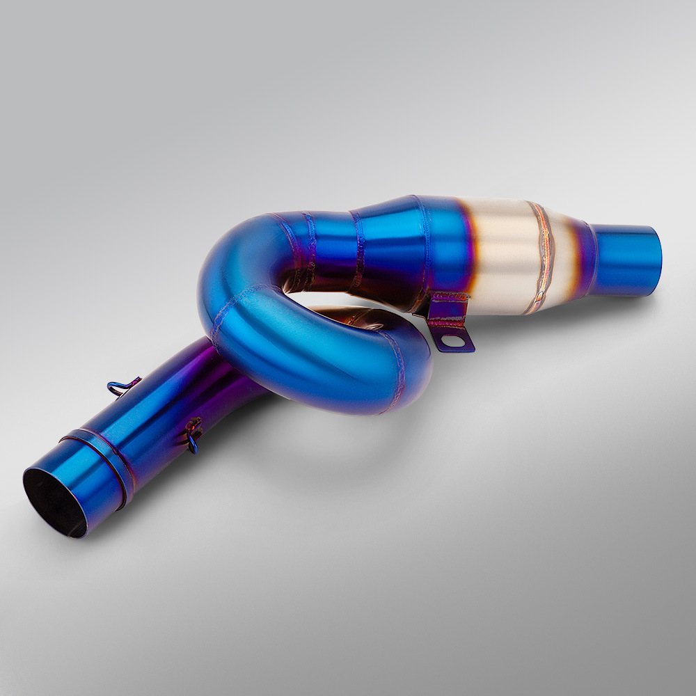 Z800 stainless steel spiral mid-section exhaust pipe set SC barrel Scorpio AR tail section silencer, non-destructive installation