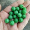 Relief dry green emerald iron dragon raw accessories jade film double happy tree leaf petal jade tube road with pearl lotus jade ring