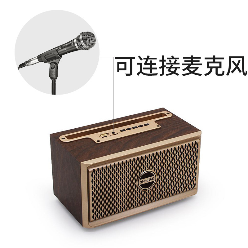 レトロ木製bluetoothスピーカーデスクトップミニ家庭用リビングルーム音響サラウンド重サブウーファ大音量高音質|undefined