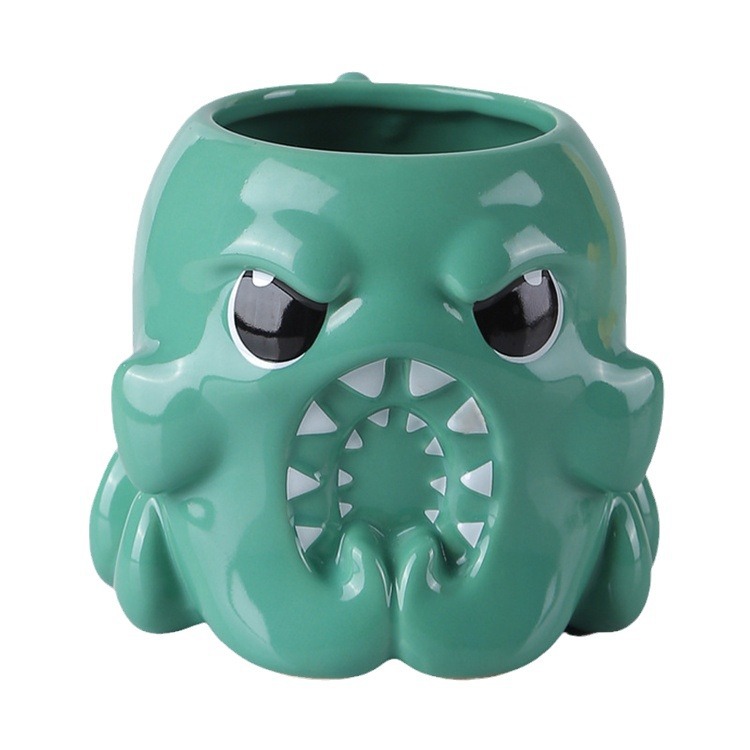 octopus ceramic cup high-looking coffee cup creative cute animal water cup large capacity mug_voghion.com