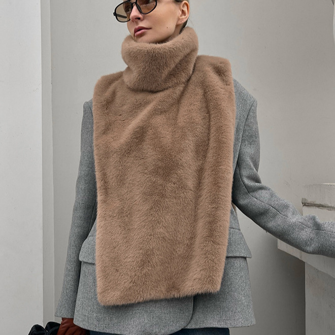 European and American Autumn and Winter Cross-Border New Imitation Mink Fur High-Neck Sleeveless Vest Trendy Versatile Casual Imitation Fur Vest for Women European and American Autumn and Winter Cross-Border New Imitation Mink Fur High-Neck Sleeveless Vest Trendy Versatile Casual Imitation Fur Vest for Women