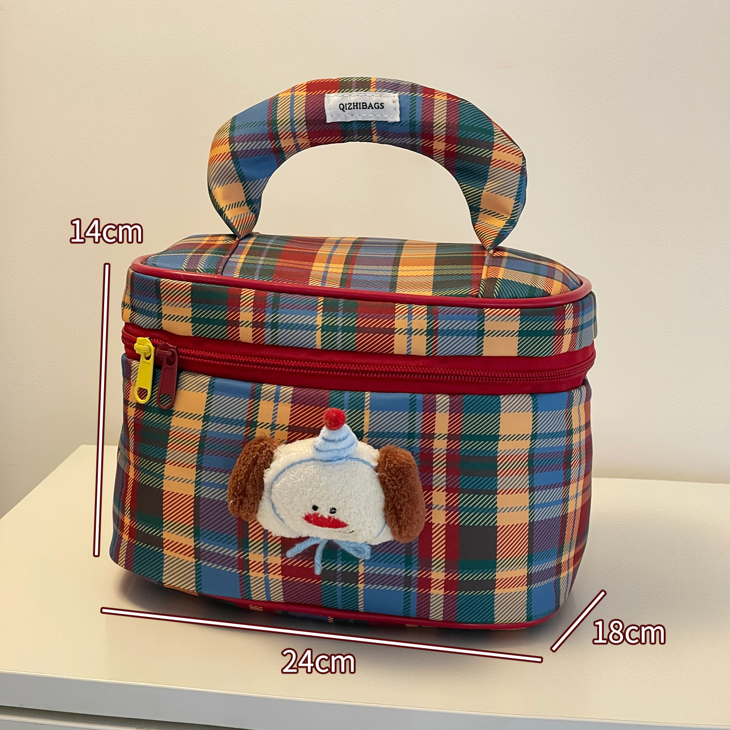 Bagos de maquillaje de cuadrillas lindos para mujeres de gran capacidad 2025 nuevo viaje portátil artículos de higiene bolsas de almacenamiento de moda de mano