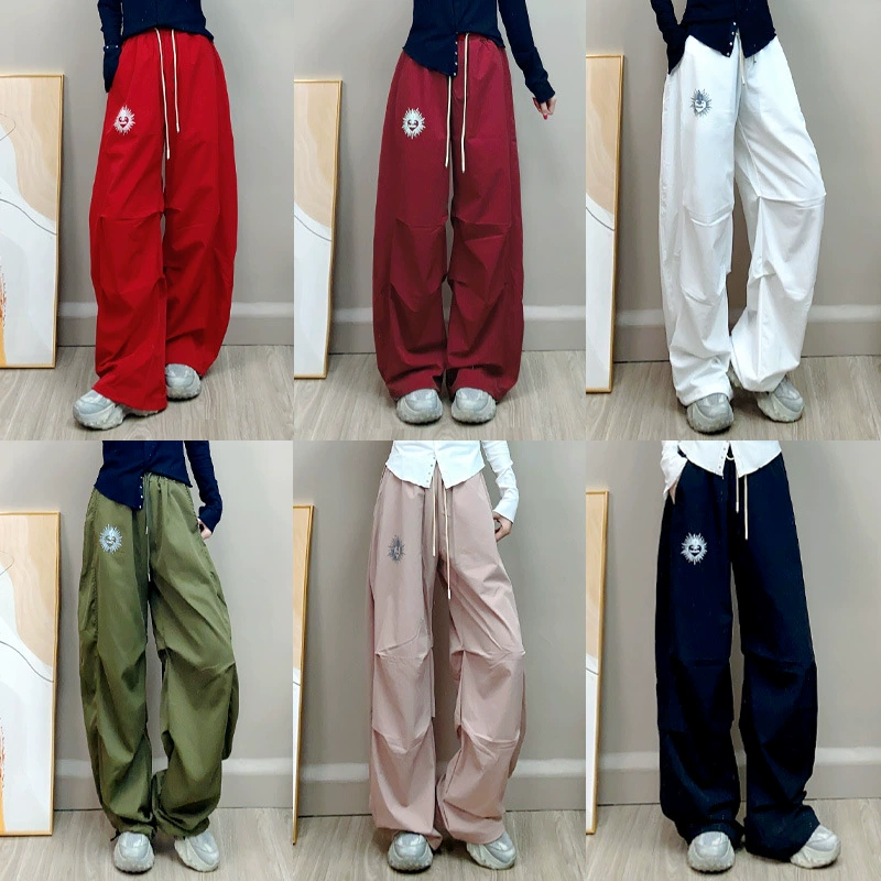 [Spring] Новые танцевальные модные комбинезоны хип-хоп повседневные штаны зонтика повседневные брюки американские широкие брюки