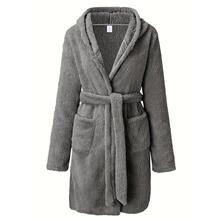 Y 28986 Solid warm plush bathrobe ��ɫ��ůë��ԡ�ۿ羳��