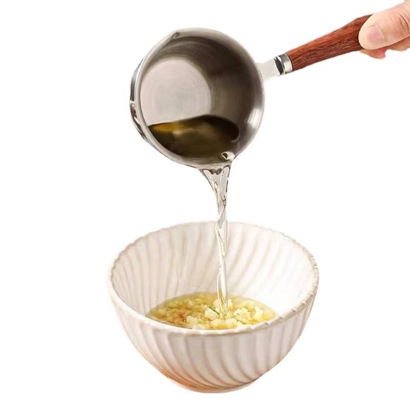 Бытовая 304 из нержавеющей стали кастрюля с деревянной ручкой