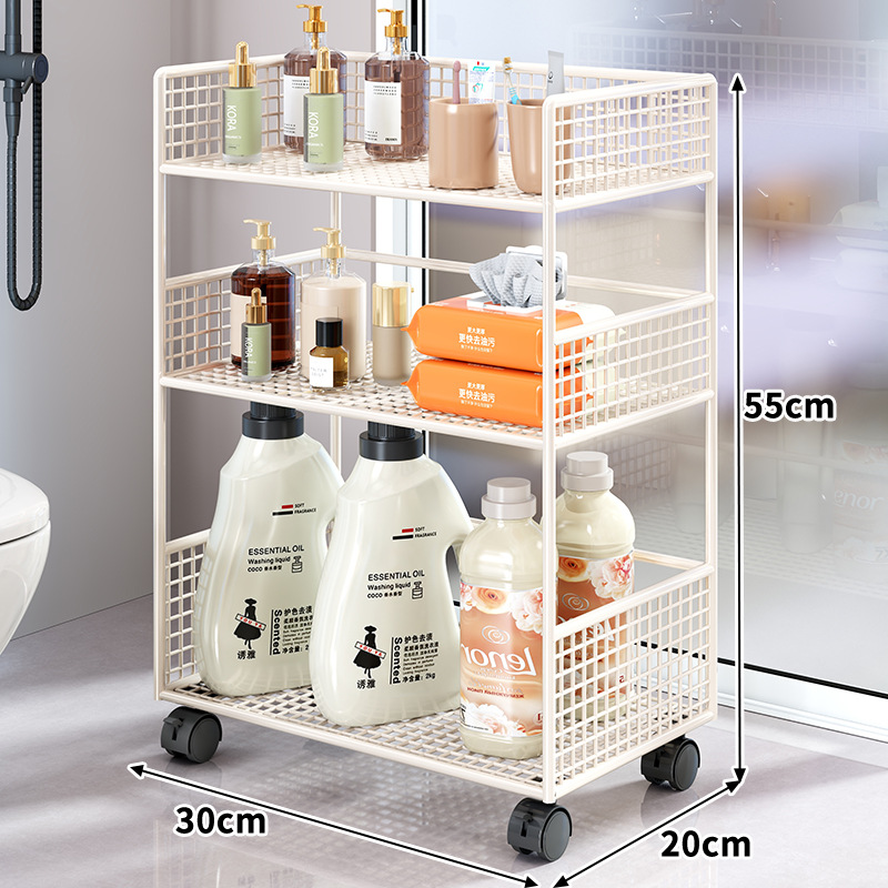 Estante Organizador Móvil de Baño de Hierro para Baño