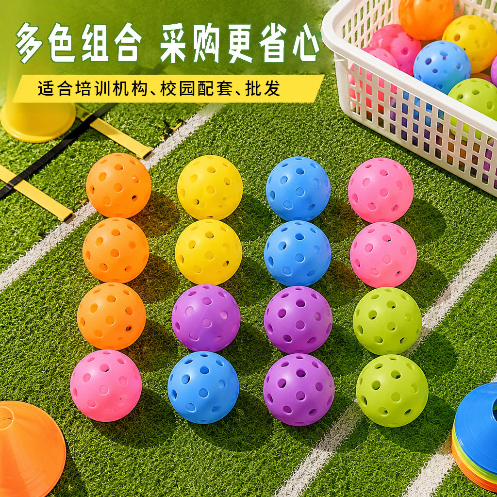 Pickleball 40/26 Hole Tpe 74mm Injection Molded Training High-Elasticity Rotational Molded Ball Pickleball Perforated Ball
