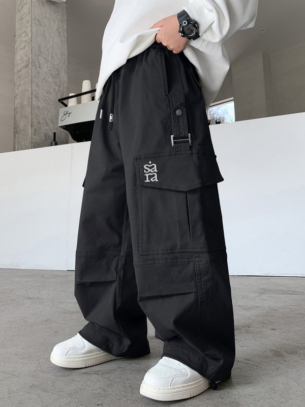 男童休闲长裤春秋儿童宽松裤子男孩2025新款大童工装裤青少年秋装|undefined