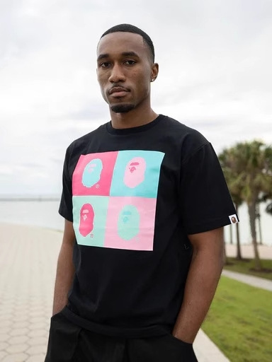 Japanese Trendy Brand Bape Miami International Miami Collaboration Fashion Sports Camouflage Unisex Short Sleeve T-Shirt