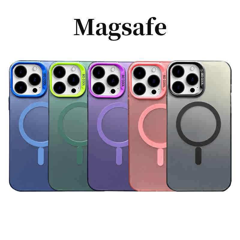 magsafe magnetic attraction for Apple 15promax mobile phone case 14/13/12/11 wireless charging color silver xs