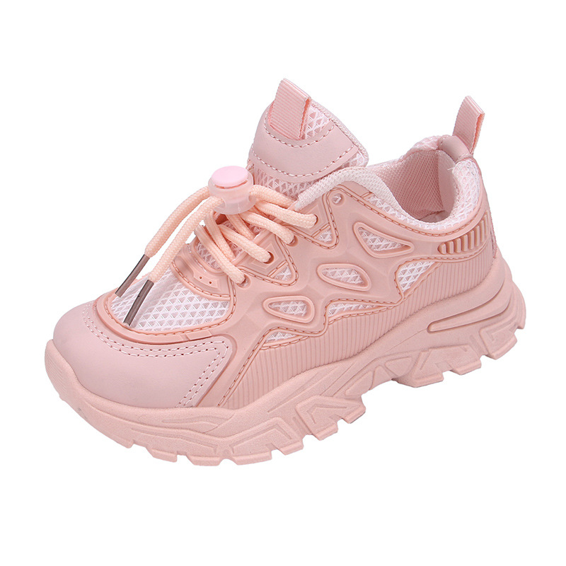 Zapatos deportivos para niñas, zapatos de moda para niños, zapatos casuales de primavera y otoño 2024 nuevos zapatos blancos para niños, zapatos transpirables de malla para padres