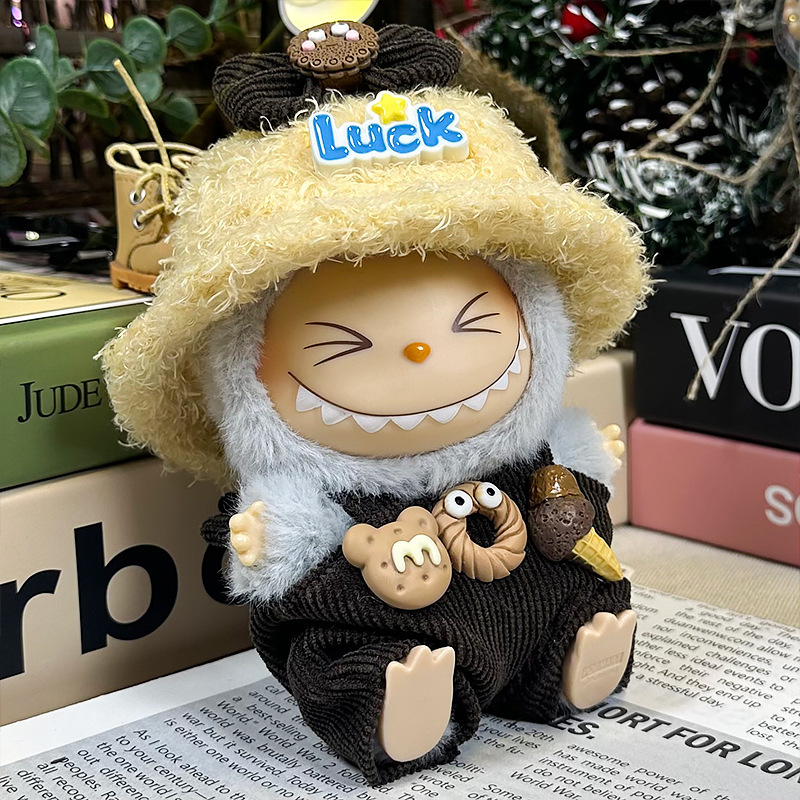 仅衣服适用LABUBU坐坐派对娃衣拉布布马卡龙一二三代通用衣服着替|undefined