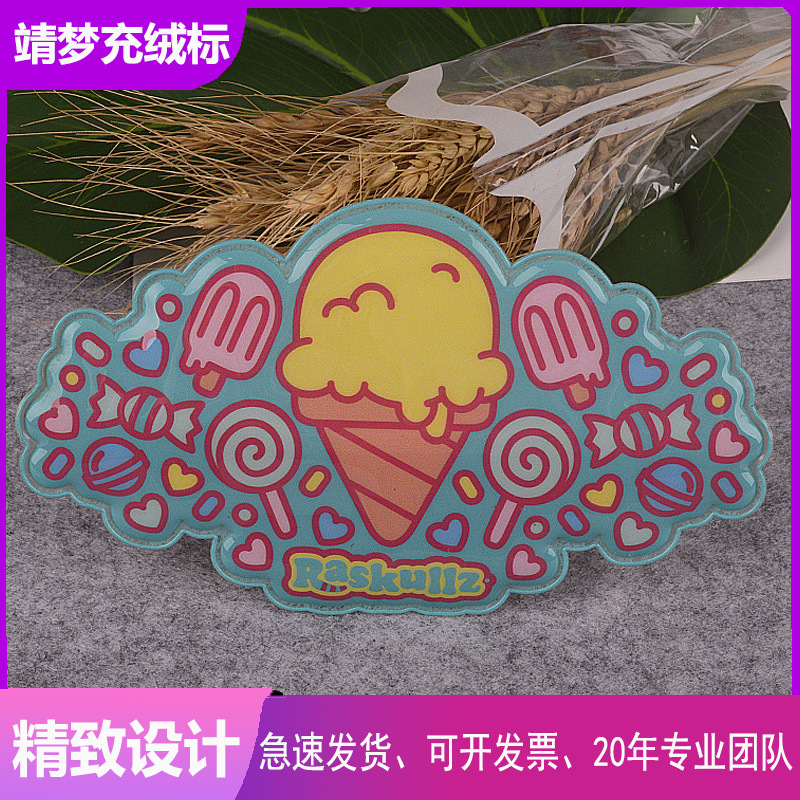 PVC塑料充气标 领标洗唛服装辅料 厂家直销 服装塑料充气标定制