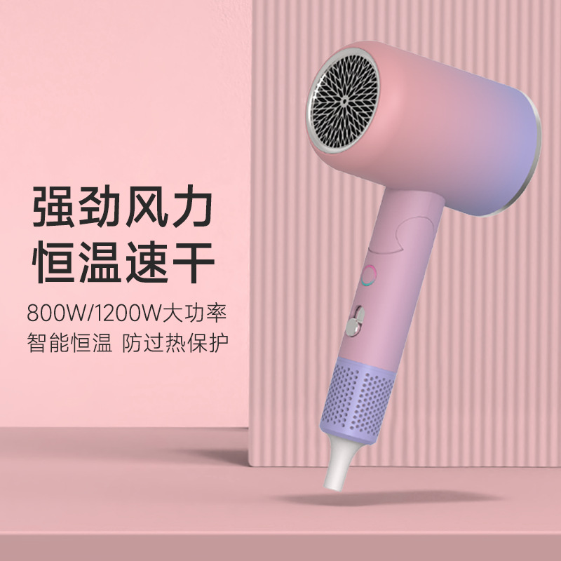 Cross-Border Hair Dryer Foldable and Convenient High-Power Hammer Blue Light Hot and Cold Air Student Dormitory Hair Dryer Dropshipping