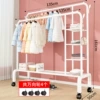 ❤135cm-white double pole+side three-layer mesh+dual hook+wheel