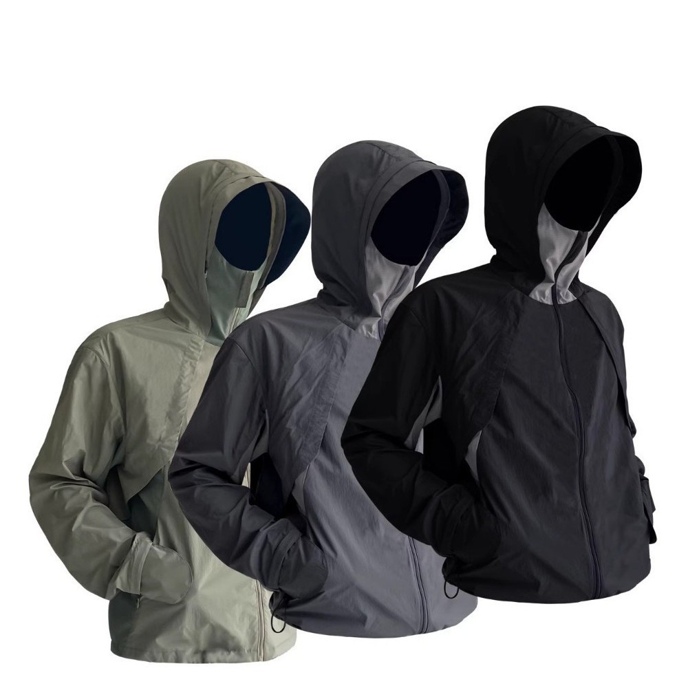 American Ice Silk Quick-Drying Sun Protection Clothing Men's Summer Thin Anti-Uv Mountain Style Outdoor Jacket Cycling Jacket
