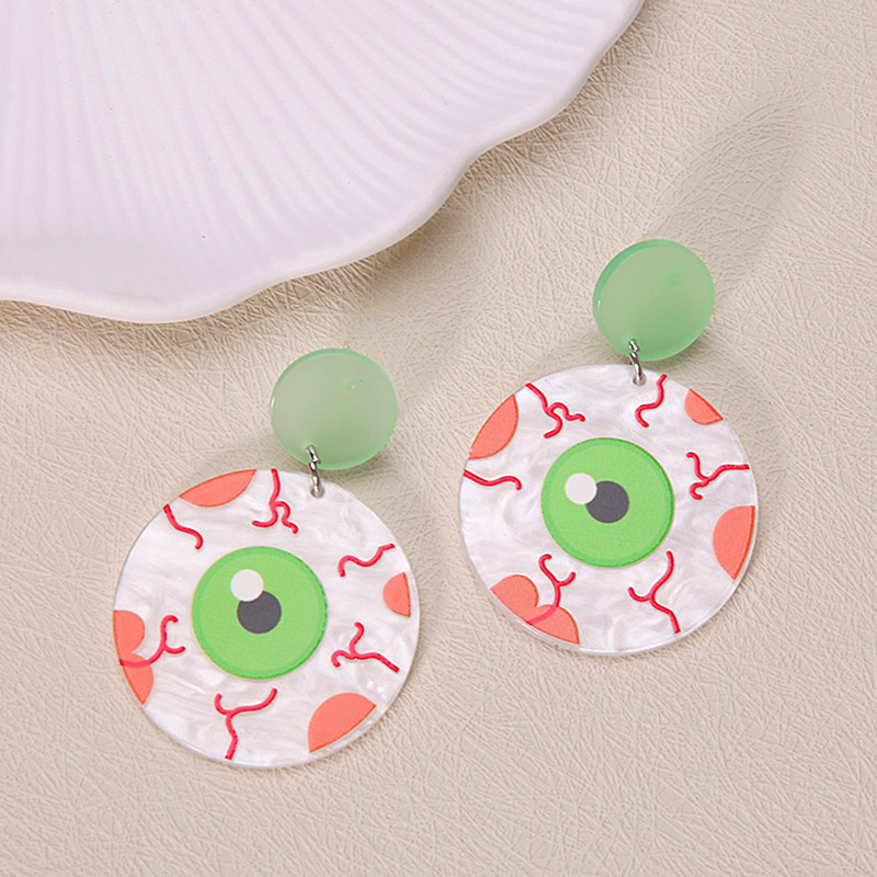 1 Pair Funny Cat Printing Arylic Earrings display picture 2