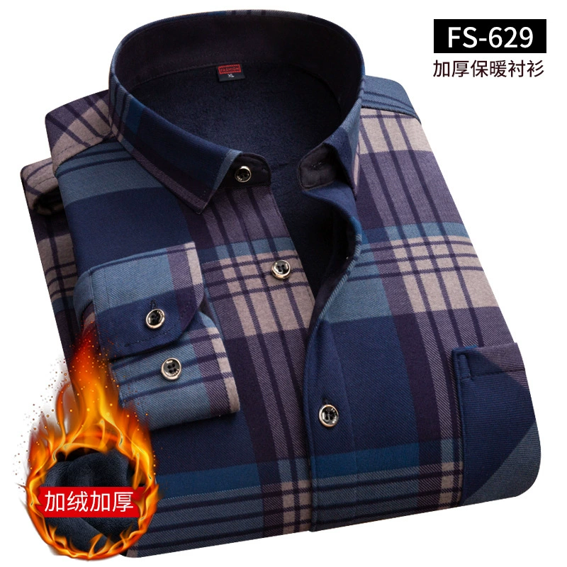 Warm shirt, long-sleeve, for middle age