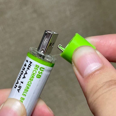 Wholesale USB Rechargeable Battery No. 5 No. 7 Fast Charge 1.2V Smart Lock Toy Remote Control Battery Drop Shipping (Hibrid akkumulyator batareyaları) - usb-nimh-battery-size-5-single-pack