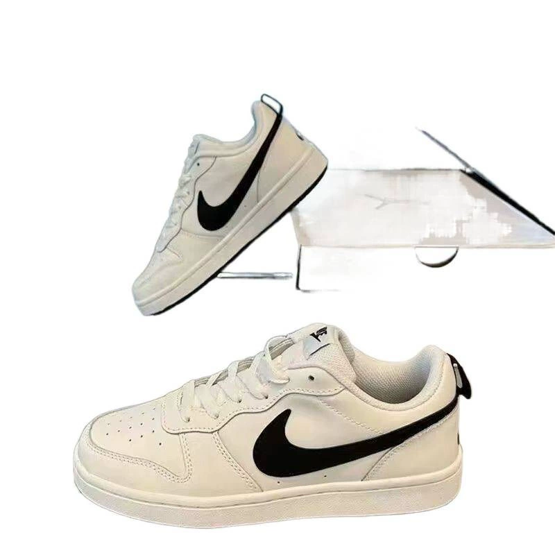Кроссовки GS retro низкие (Putian) унисекс, кампус‑стиль — классические бело‑чёрные, размеры 36–44