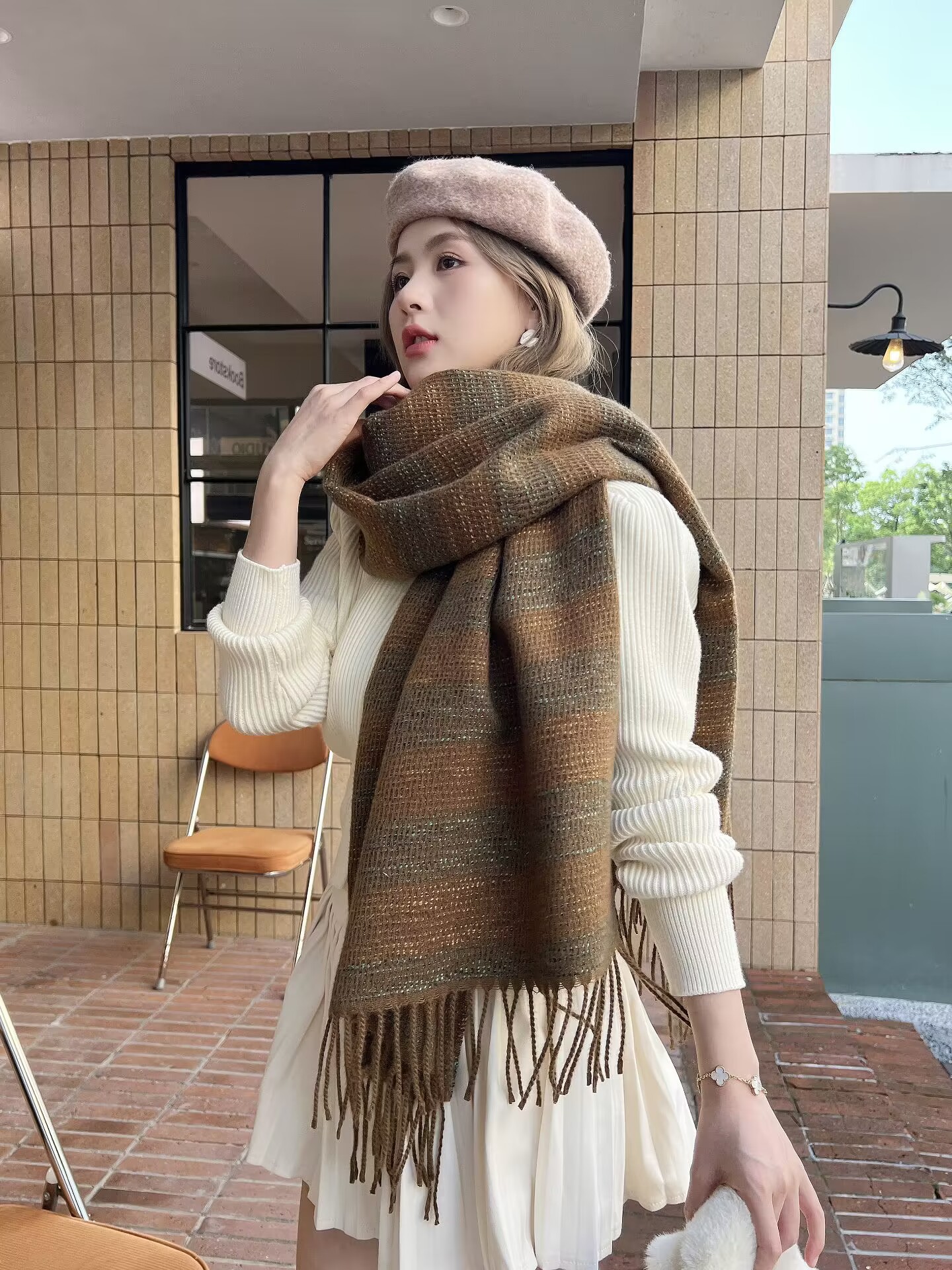 Warmer Winterschal Für Damen Aus Weichem Kaschmirimitat_voghion.com