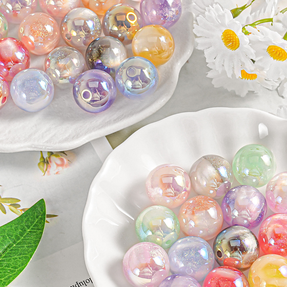 Ins20 ojos de gato gypsophila ultravioleta que cambia de color, brazaletes de bricolaje, cadena de teléfonos móviles, accesorios de joyería, cuentas sueltas