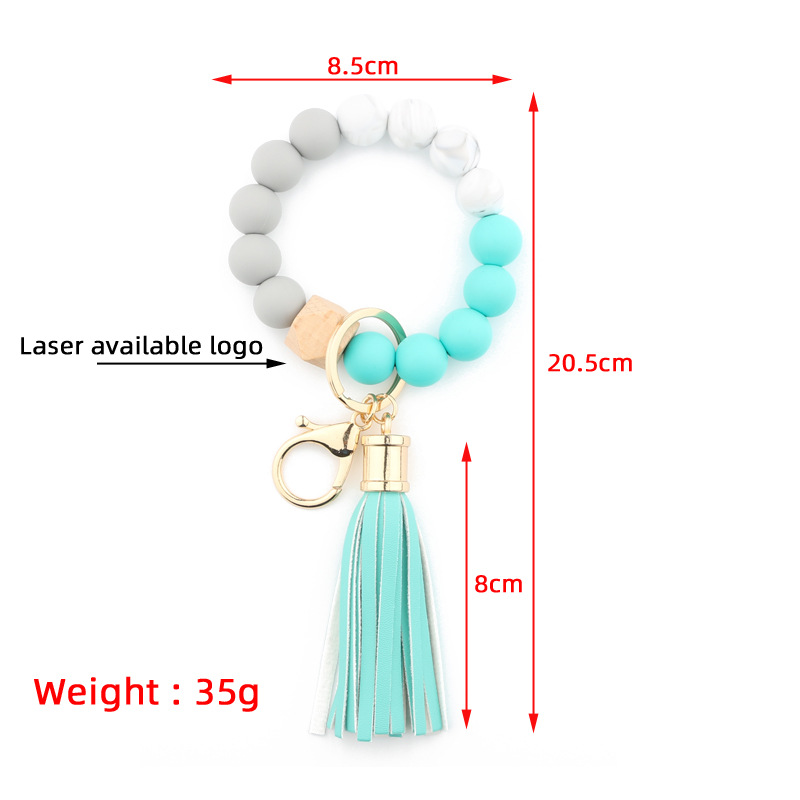 Fashion Color Block Silica Gel Women's Bag Pendant Keychain 1 Piece display picture 1