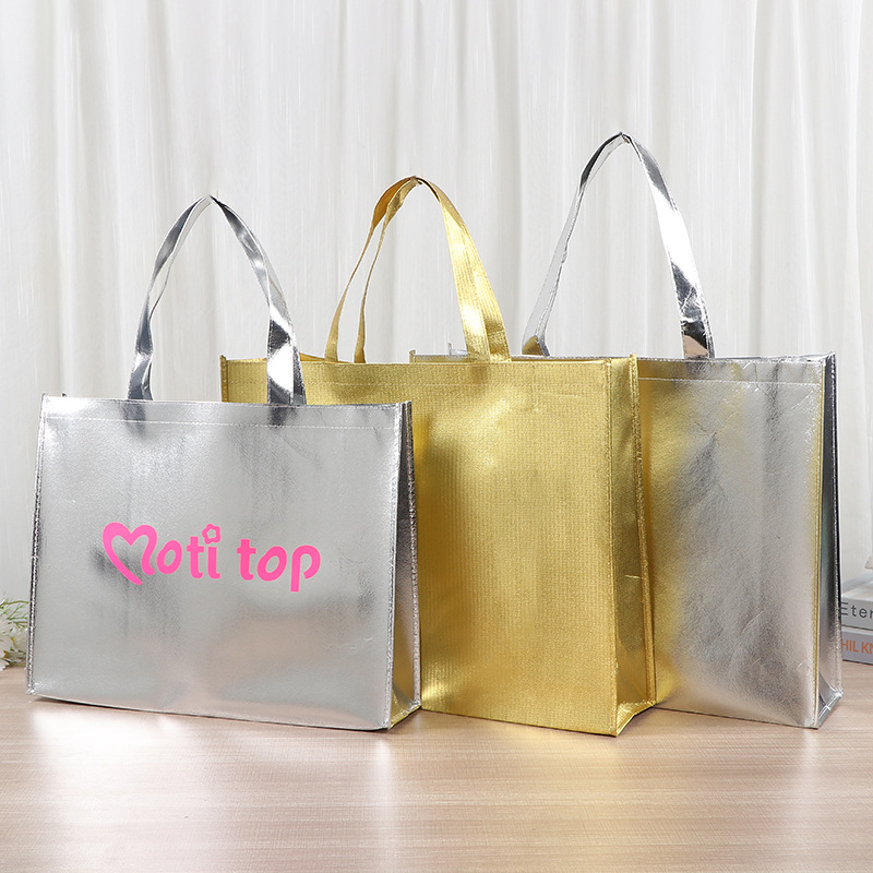 Bolsa de tela no tejida pulverizada con película espesa con regalo de mano juguete embalaje bolsa de mano bolsa de compras no tejida resistente al desgaste image 1