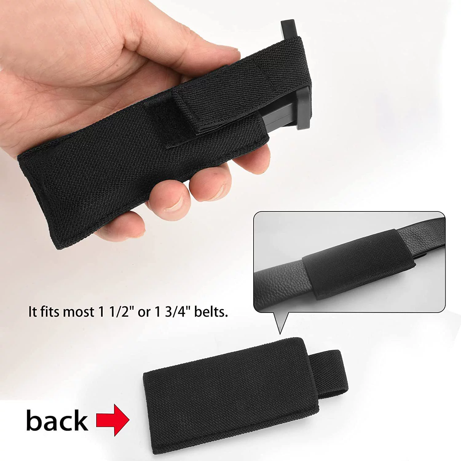 Открытый Тактический Эластичный 9-миллиметровый чехол для картриджа M5 Мини-фонарик Чехол для однокомпонентного картриджа Военный жилет для вентилятора Сумка для аксессуаров